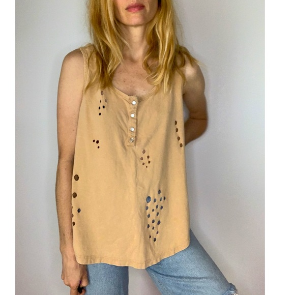 Vintage Tops - Argentinian Boutique Distressed Tank Top